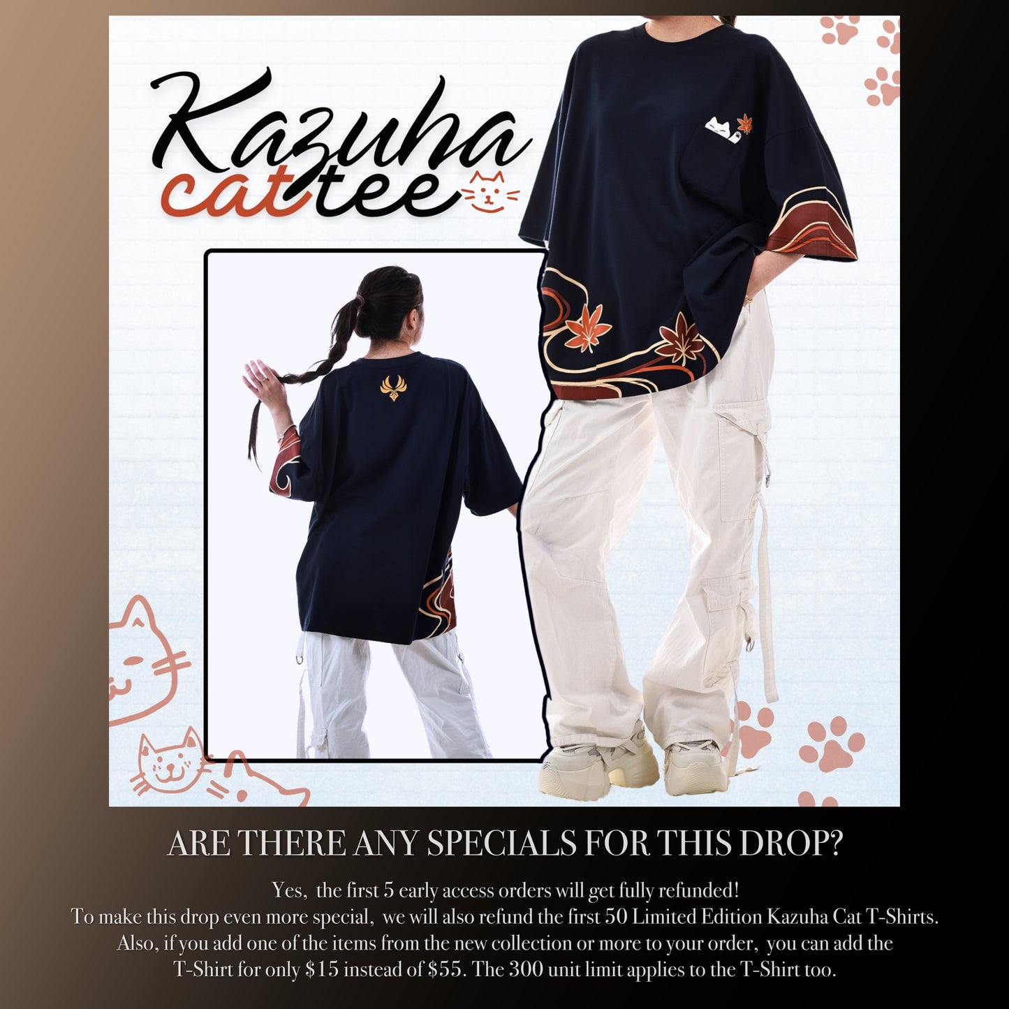 Kazuha Cat T-Shirt Preorder