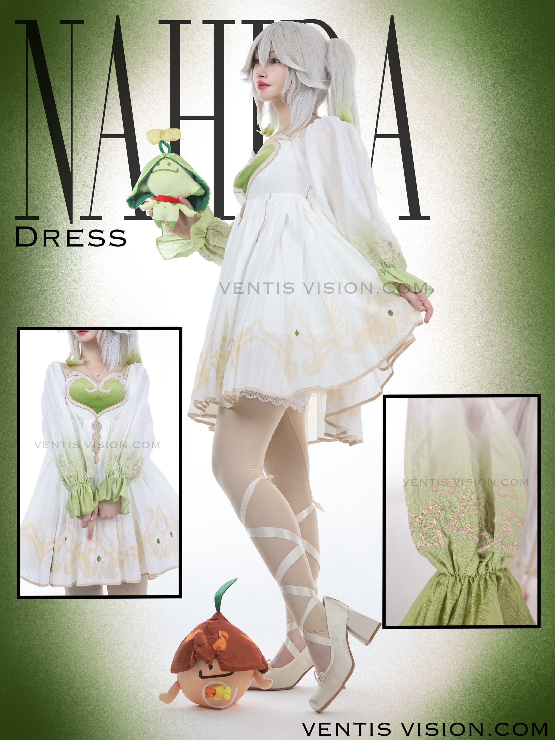 Limited Edition Nahida Dress - A Luxury Princess Dress that can be used for casual outfits and high end Nahida Cosplays Ventis Vision Limited Edition Nahida Dress - A Luxury Princess Dress that can be used for casual outfits and high end Nahida Cosplays Ventis Vision
